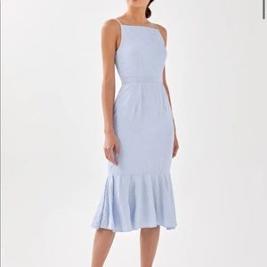 Elegant Light Blue Sleeveless Dress